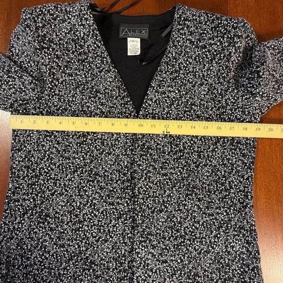 Alex Evenings Women’s Black Sparkle Tank & Jacket Vintage Size Large Evening Out - Picture 9 of 16